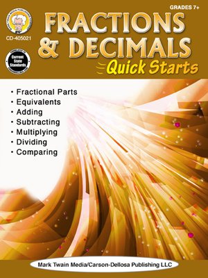 cover image of Fractions & Decimals Quick Starts, Grades 4--9